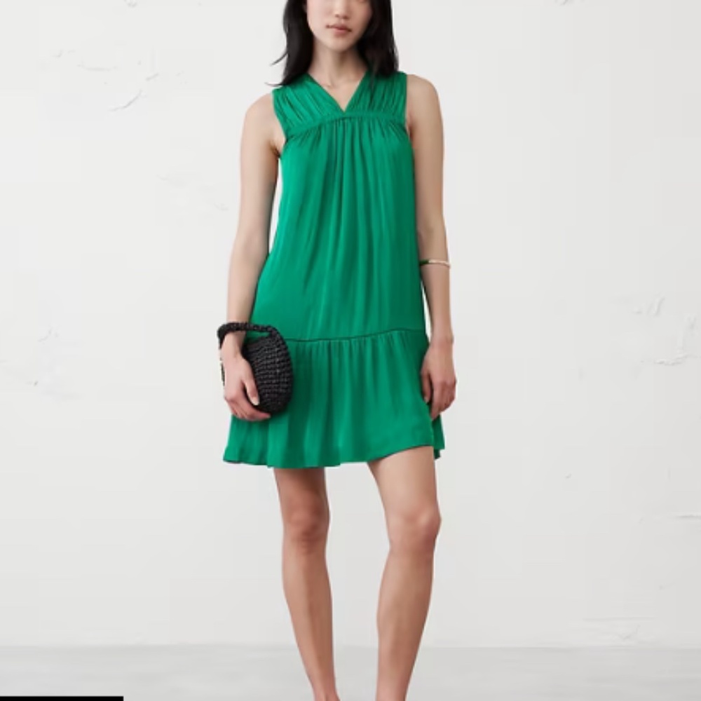 Banana Republic Satin Halter Mini Dress